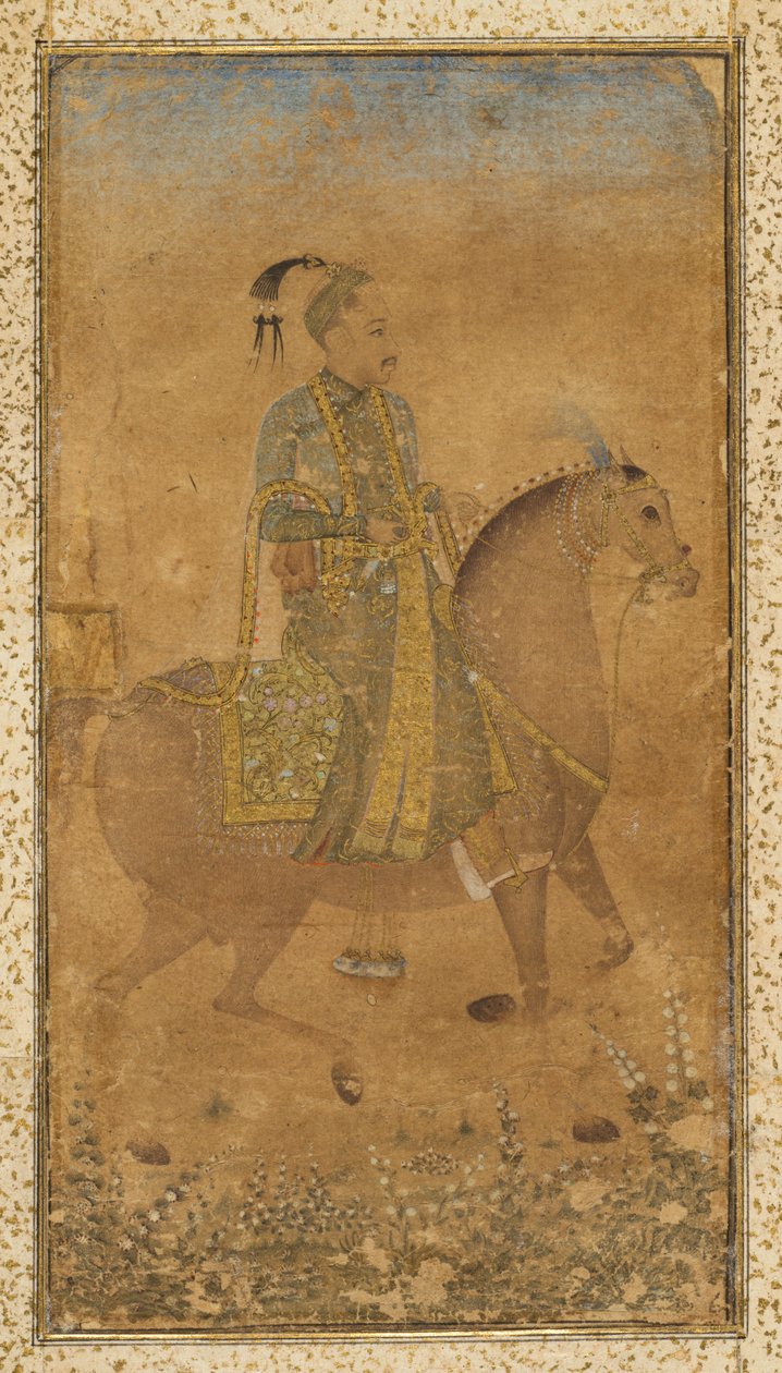 Sultan Abdullah Qutb Shah (1614-74) à cheval - Unknown artist