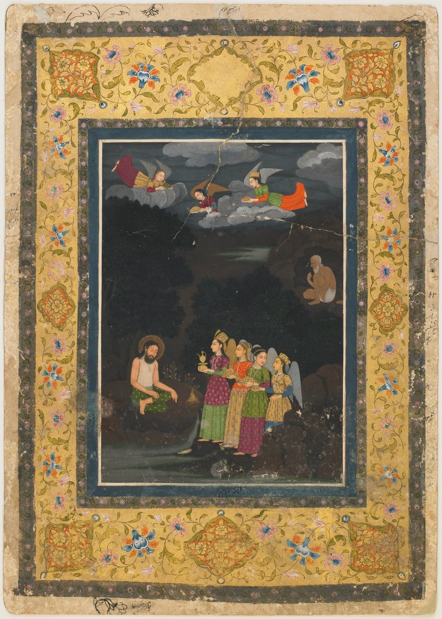 Sultan Ibrahim ibn Adham de Balkh visité par des anges - Unknown artist