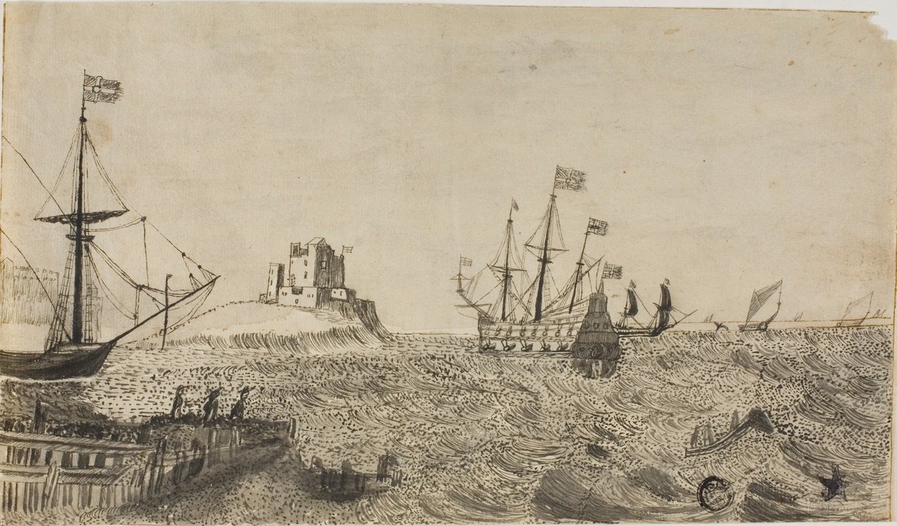 Bateaux suédois au large de la côte - Unknown artist