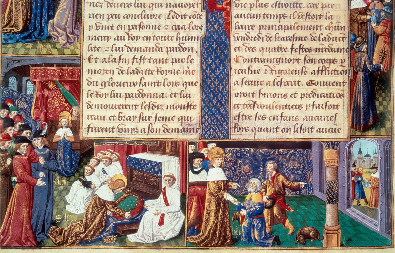 Les vertus chrétiennes du roi Louis IX (Saint Louis) - Unknown artist