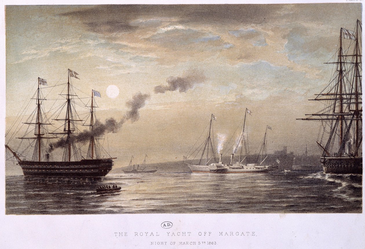 Le yacht royal au large de Margate : yacht royal d