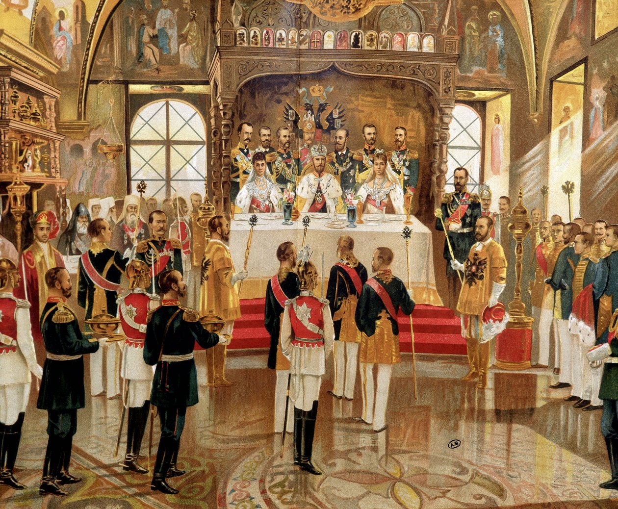 Le couronnement du tsar Nicolas II (1868-1918) à Moscou, Russie - Unknown artist