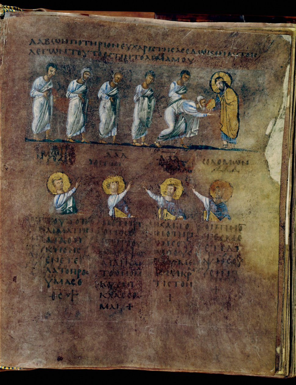 Le Codex Rossanensis pourpre, 6e siècle (manuscrit) - Unknown artist