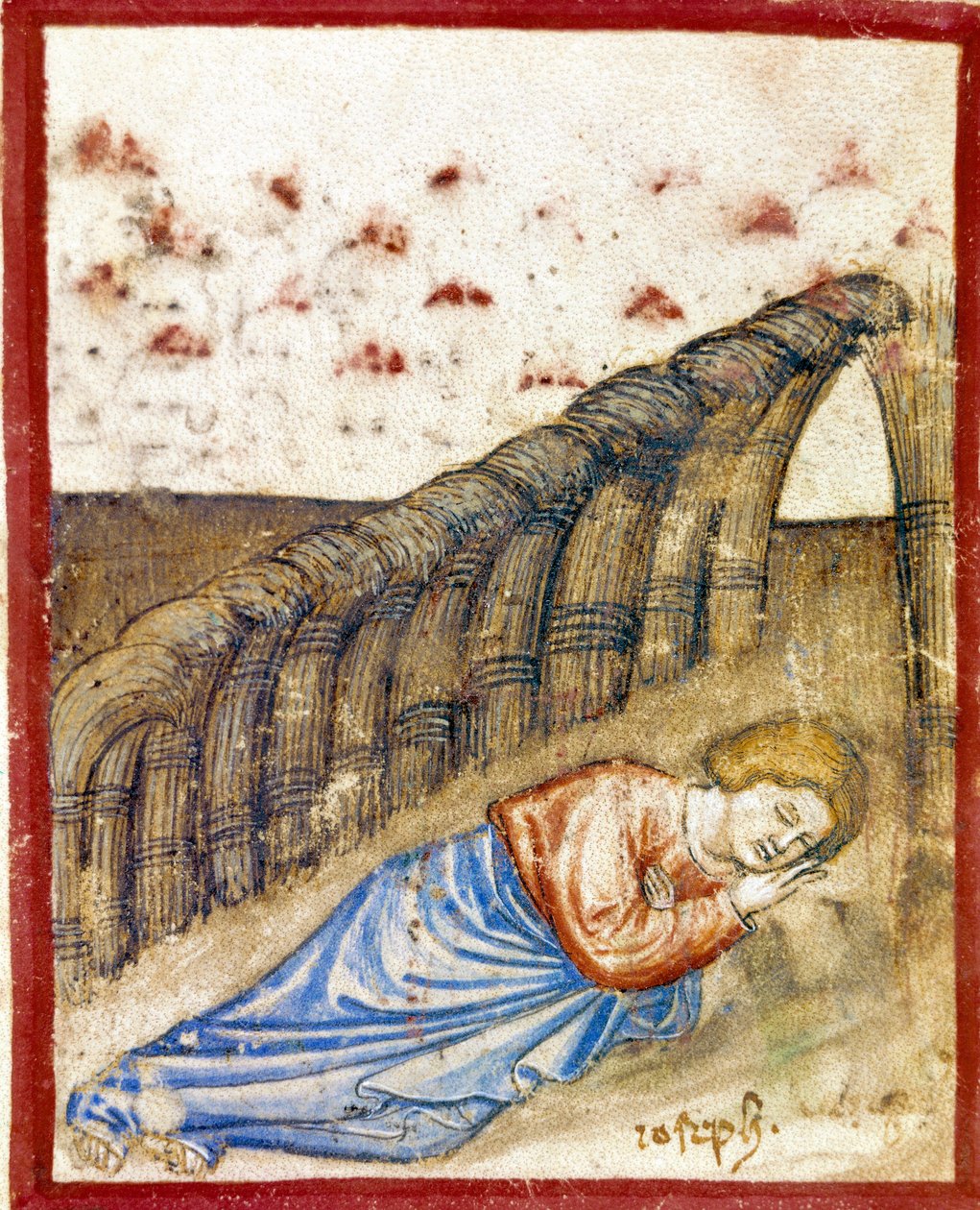 La vision de Joseph, fils de Jacob Miniature tirée du codex 212 (ou codex padovano ou Bible de Padoue) - Unknown artist