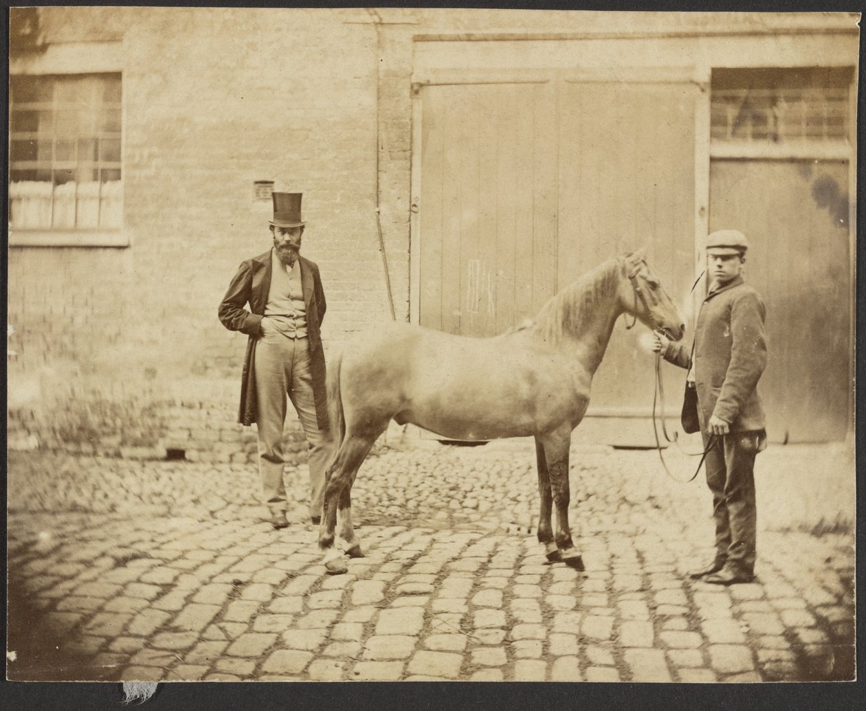 [Deux hommes et un cheval] - Unknown artist
