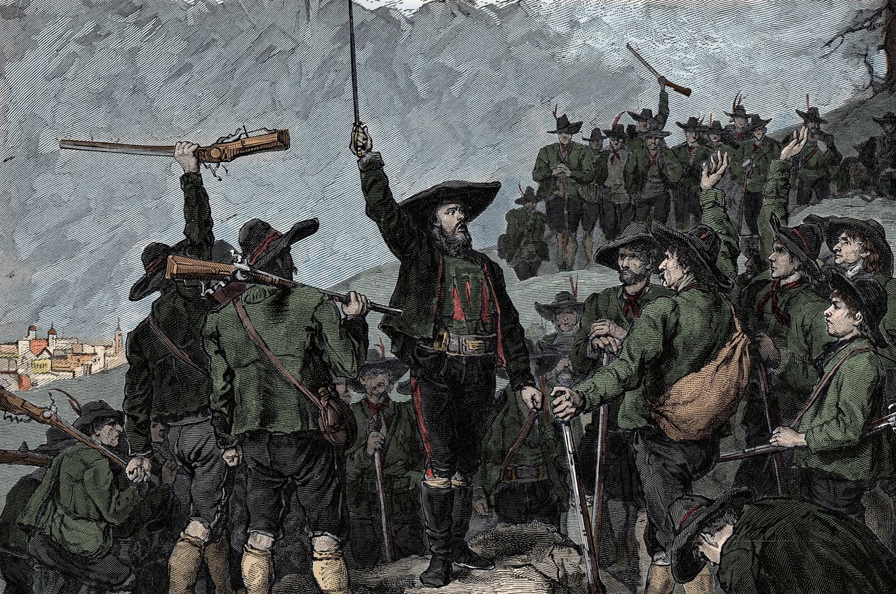 Le patriote tyrolien Andreas Hofer (1767-1810) - Rébellion du Tyrol en 1809 - Unknown artist