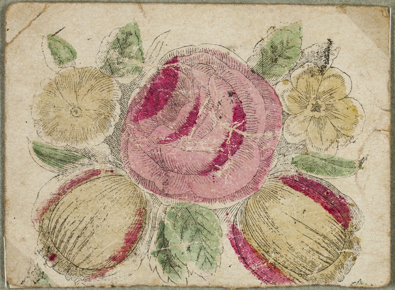 Sans titre Valentine (Fleurs roses et jaunes) - Unknown artist