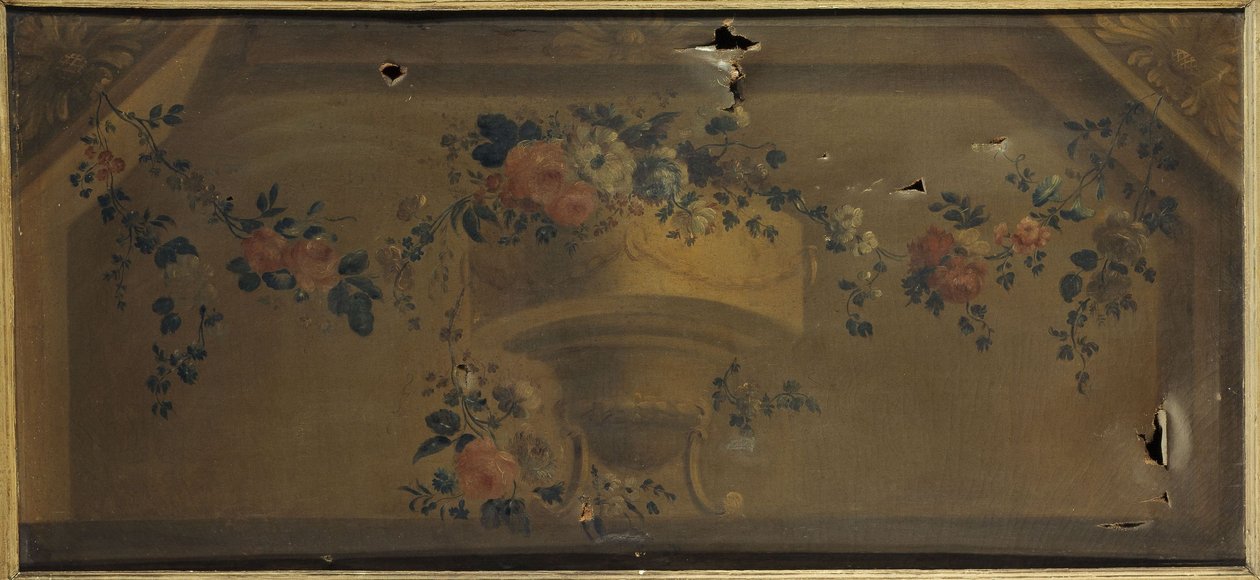 Vase de fleurs dans une niche - Unknown artist