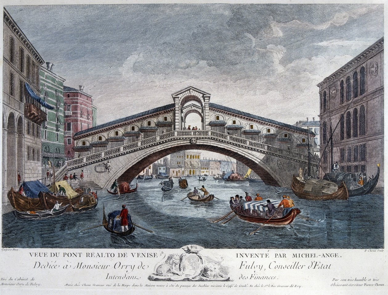 Venise, vue du pont du Rialto - Optique - Unknown artist