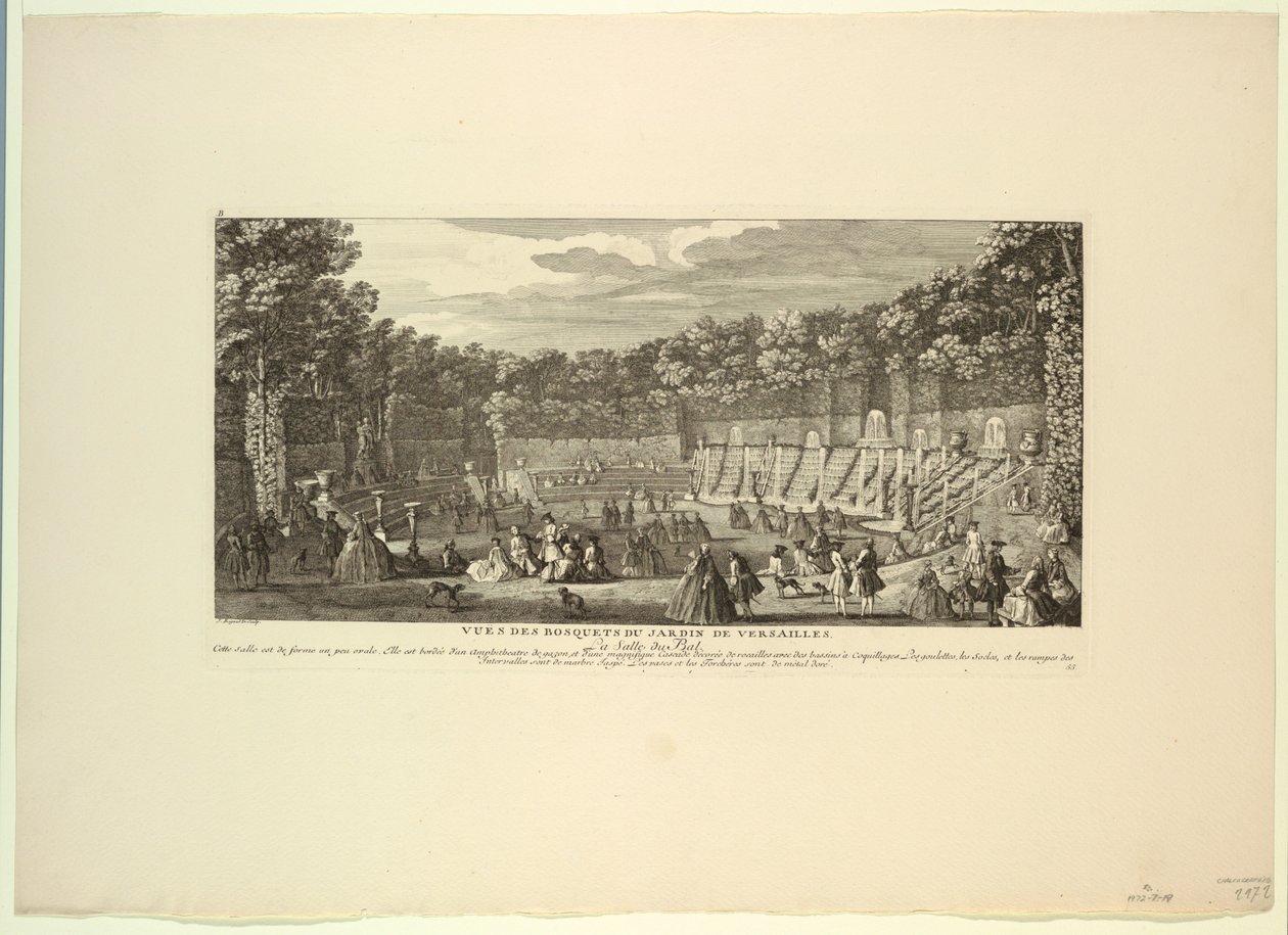 Versailles, bosquets du jardin, le Bal - Unknown artist