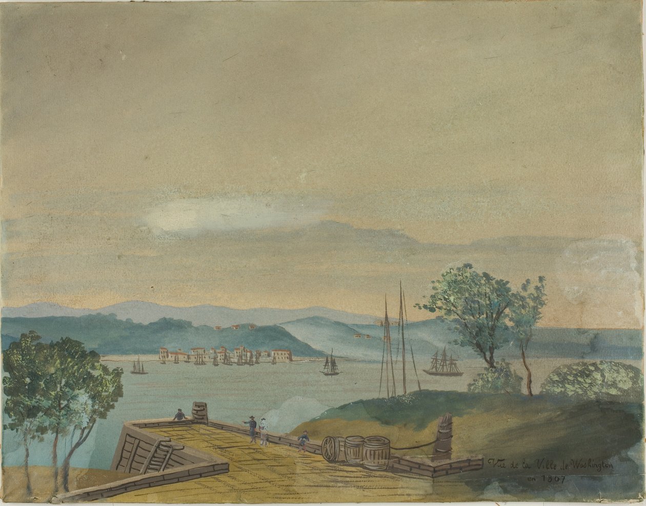 Vue de la ville de Washington en 1807 - Unknown artist