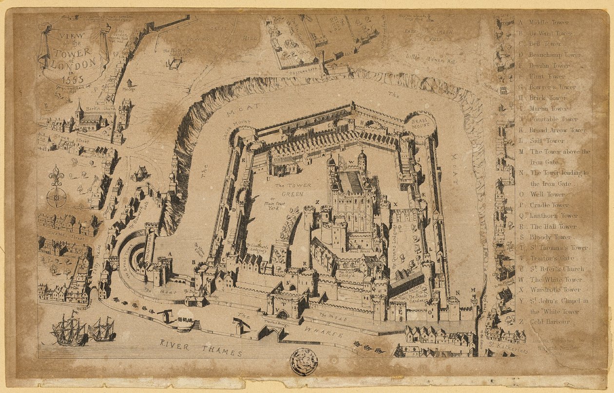 Vue de la Tour de Londres en 1553 - Unknown artist