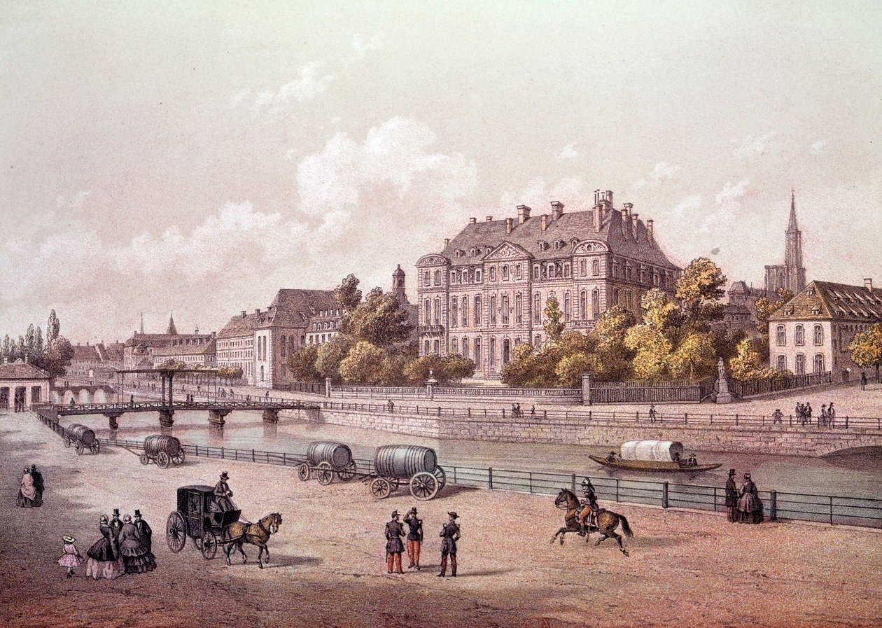 Vue de la ville de Strasbourg sur le Rhin - Unknown artist