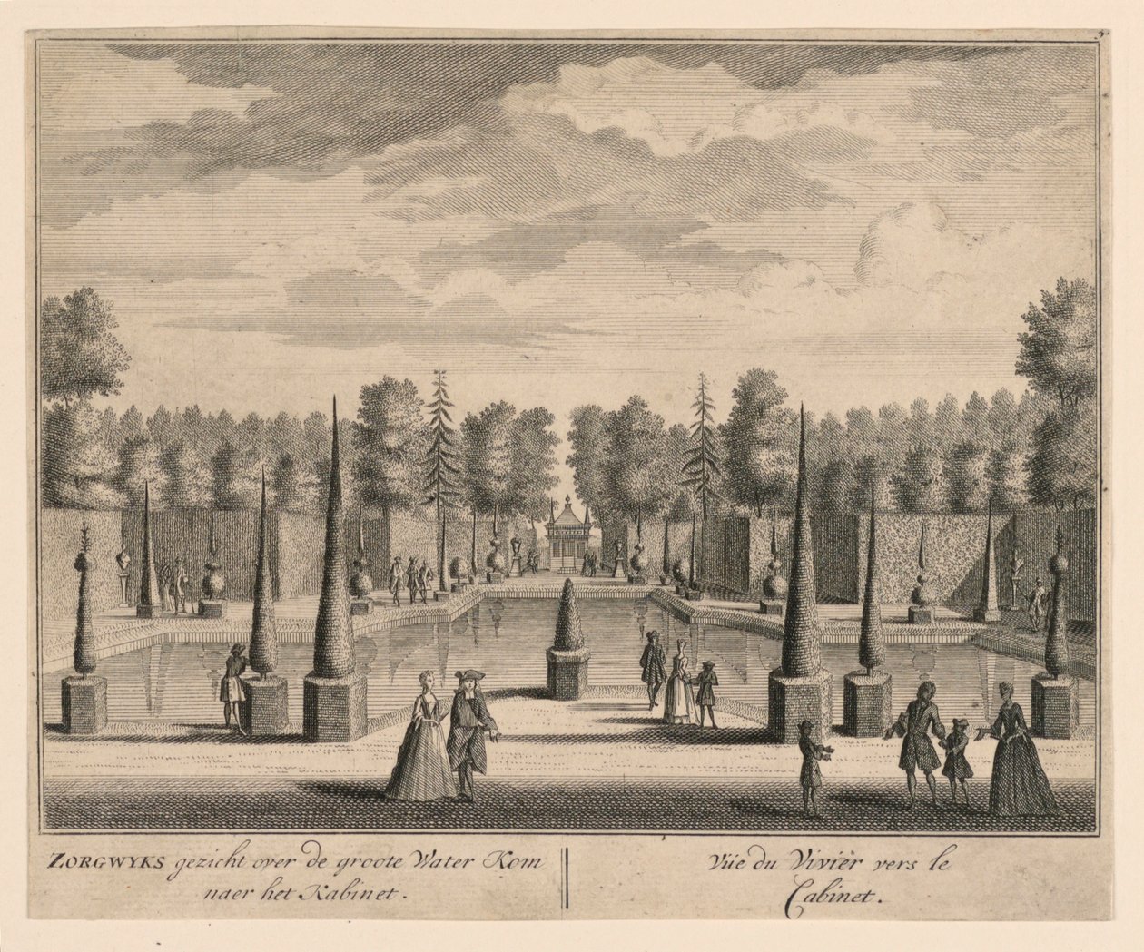 Vue du Vivier vers le Cabinet - Unknown artist