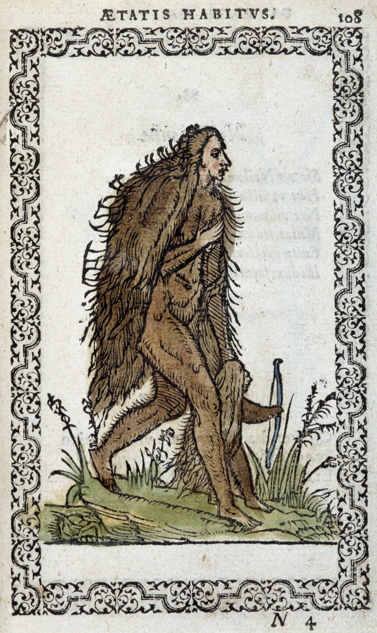 Femme sauvage et son enfant - dans "Habits et effigies" par Jean Sluperius - Unknown artist