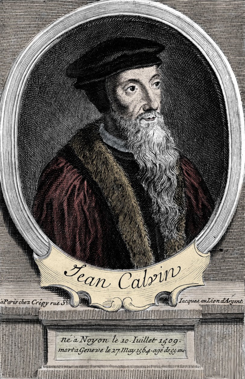 Portrait de Jean Calvin, réformateur religieux et écrivain français - Unknown artist