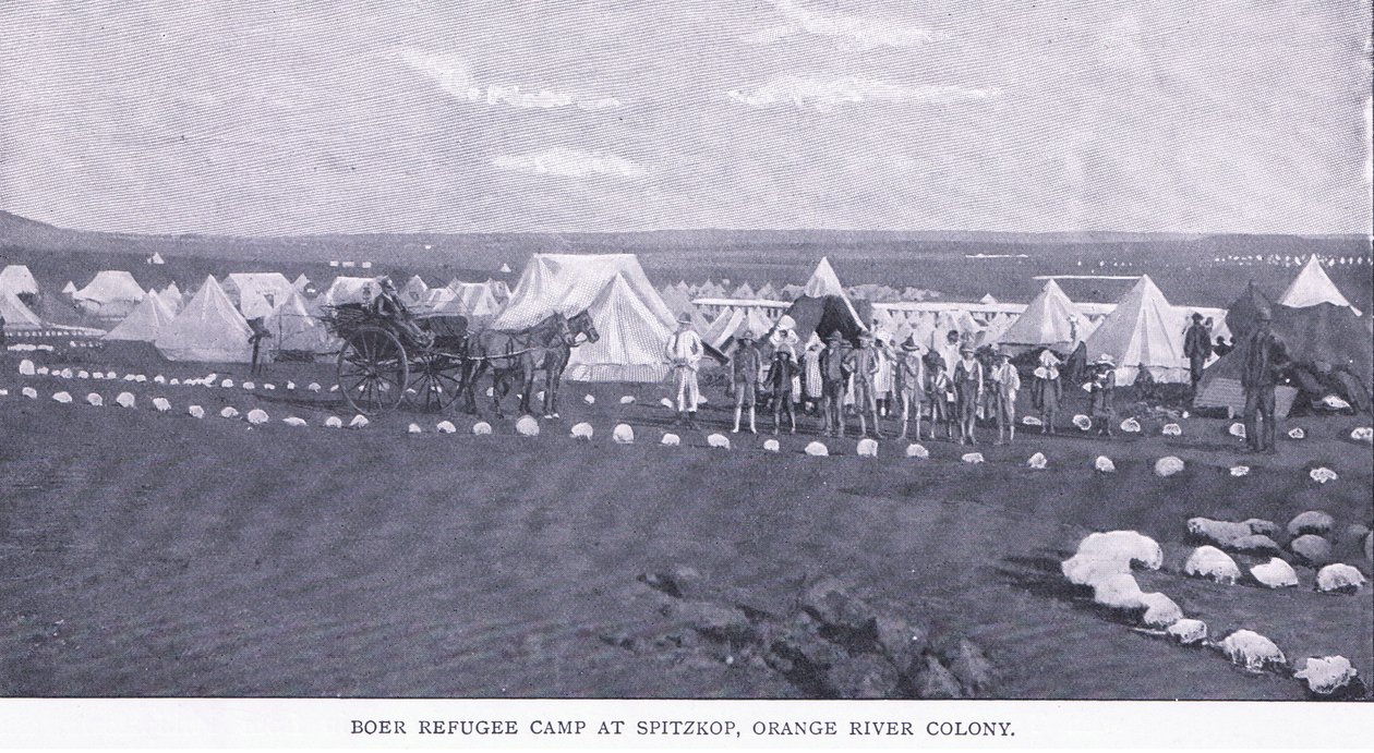 Camp de réfugiés boers à Spitzkop, colonie de la rivière Orange, d