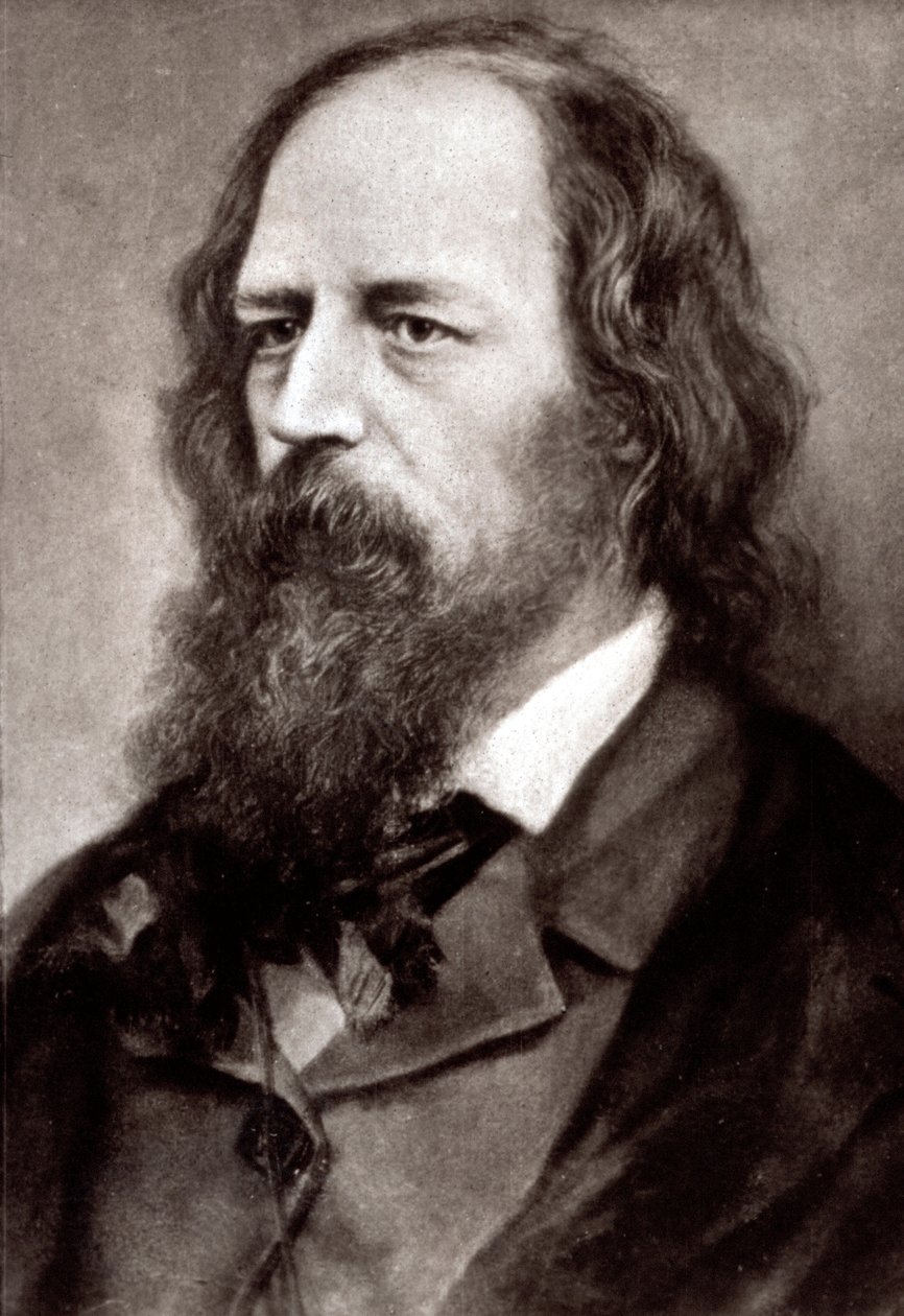 Portrait en buste du célèbre poète anglais Alfred Tennyson - Unknown photographer