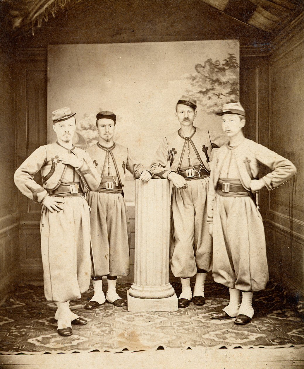 Zouaves pontificaux - 1865 - Unknown photographer