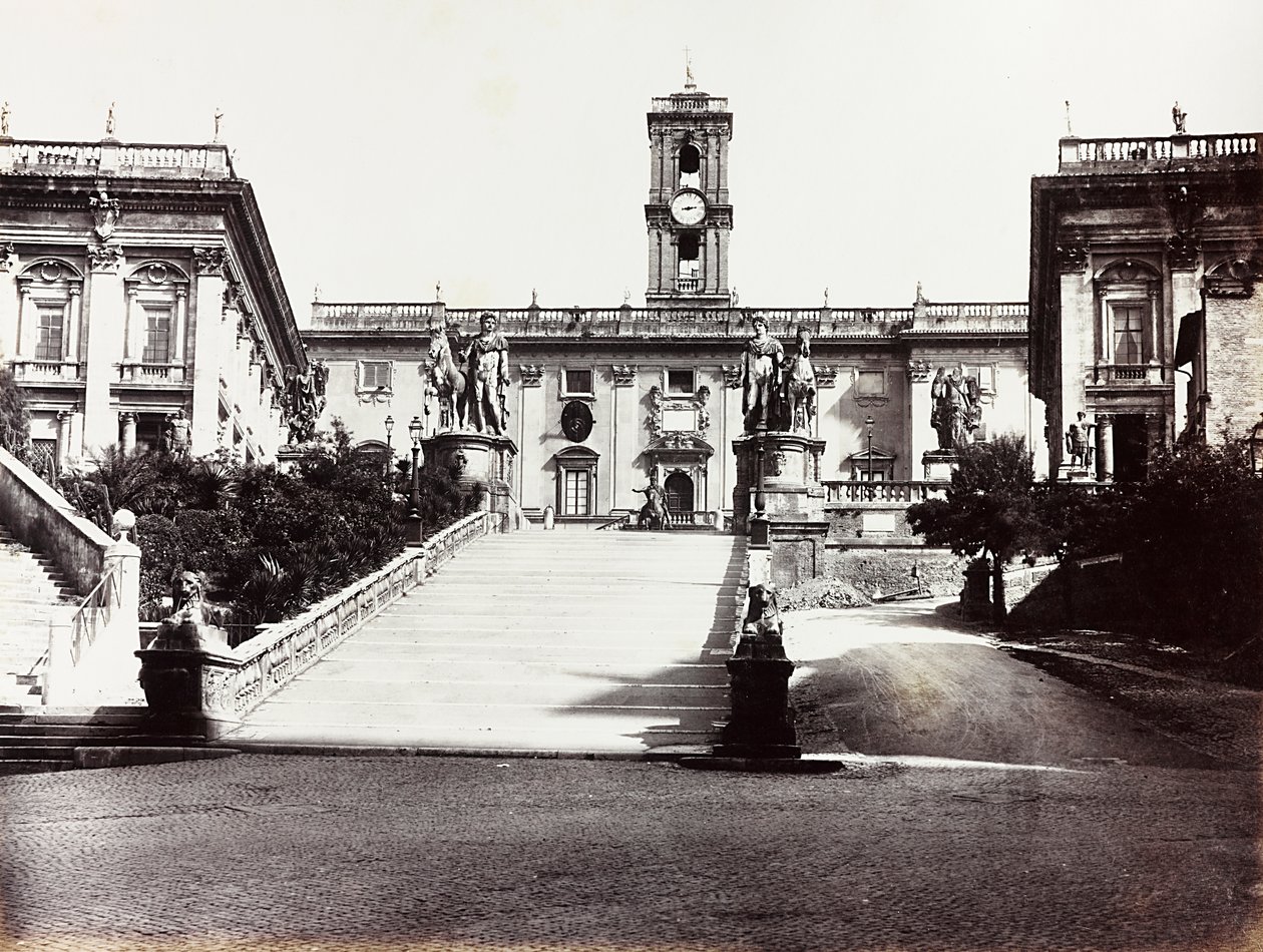 Vue du Campidoglio avec le Palazzo Senatorio, Rome - Unknown photographer