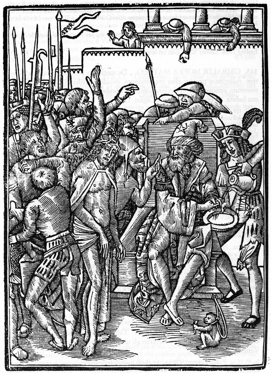 Christ devant Ponce Pilate. Xylographie d