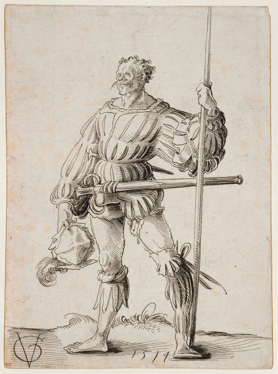 Soldat avec une lance, 1514 - Urs Graf