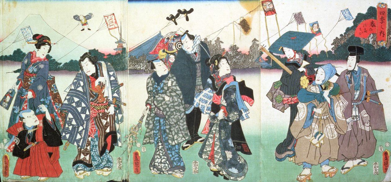 Festival du Nouvel An - Utagawa Kunisada