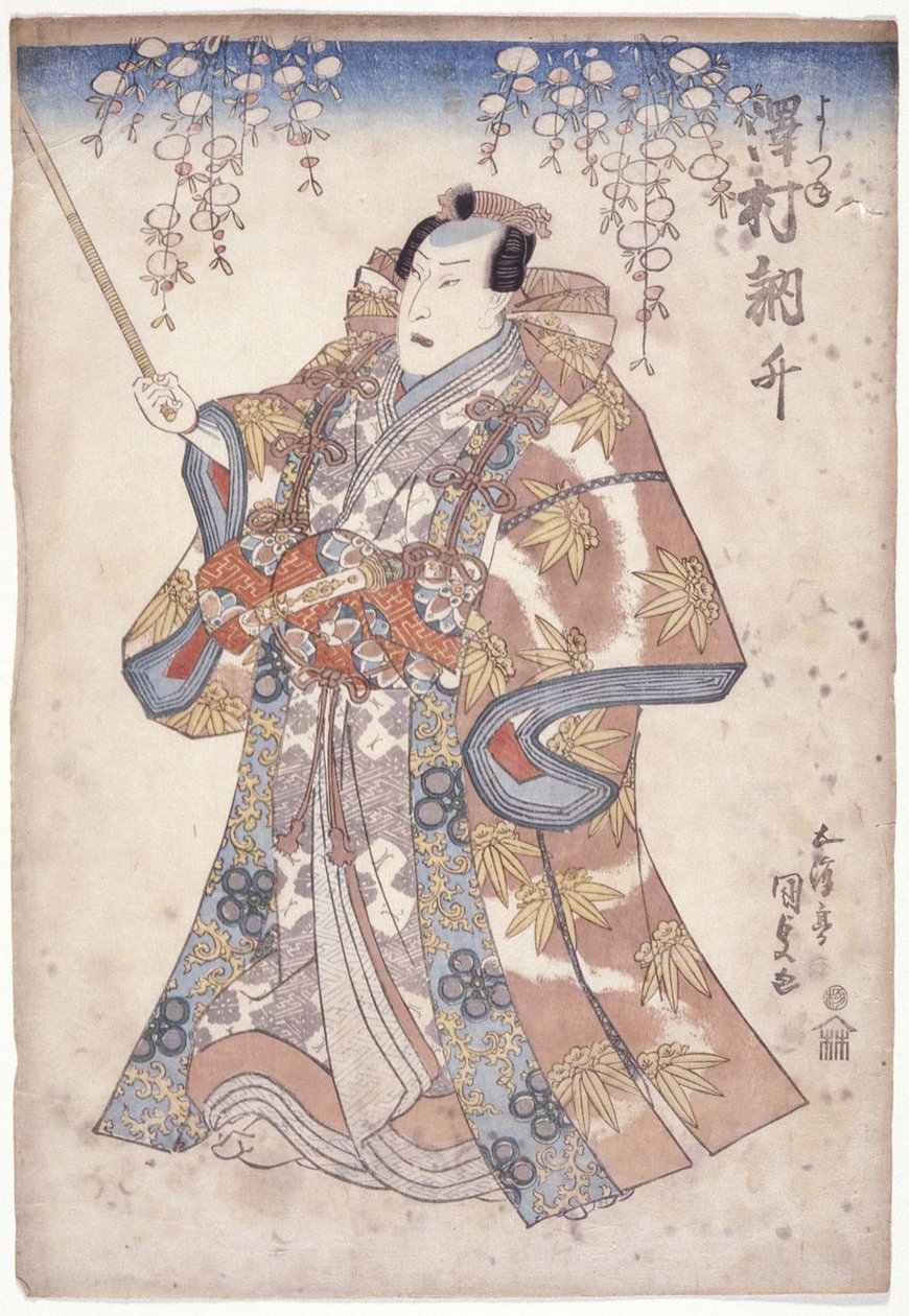 Sawamura Tossh? dans le rôle de Yoshitsune - Utagawa (1786 1865) Kunisada