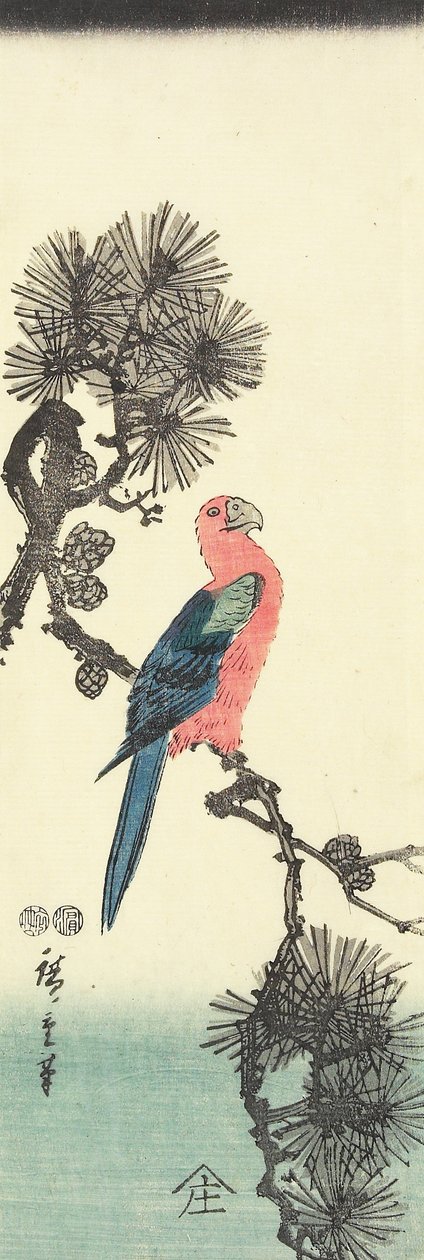 (Perroquet sur un pin), 1847-1852 - Utagawa Hiroshige