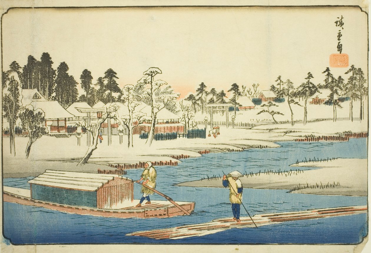 Beau temps après la neige à Massaki (Massaki yukibare no zu), de la série "Lieux célèbres de la capitale de l
