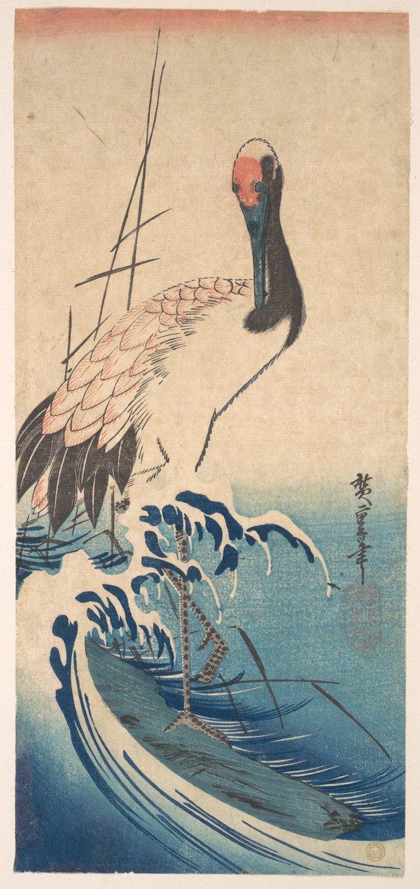 Crane et Surf - Utagawa Hiroshige