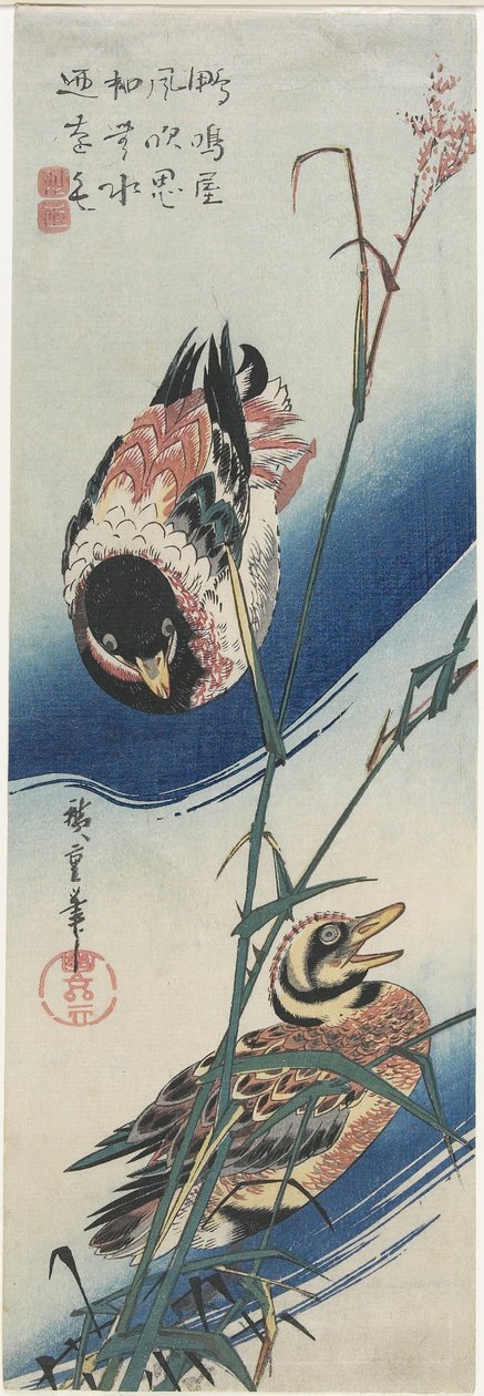 Canards et roseaux, 1834-1839 - Utagawa Hiroshige