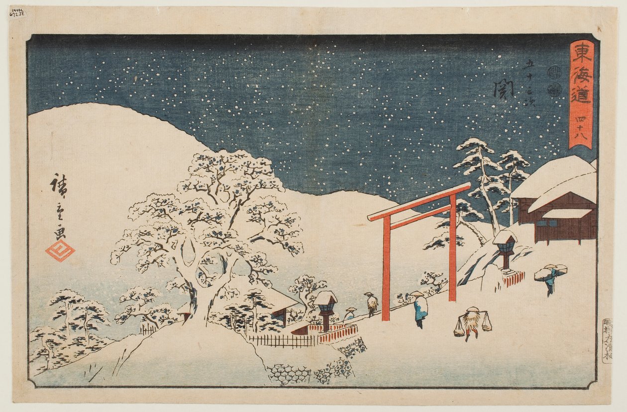 Quarante-huit : Seki, de la série « Les cinquante-trois stations du Tōkaidō » - Utagawa Hiroshige