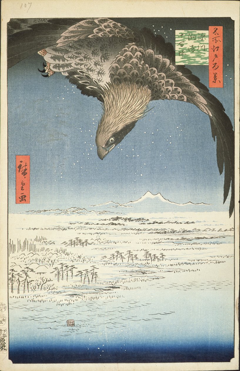 Fukagawa Susaki et Jumantsubo, no.107 de Cent vues célèbres d