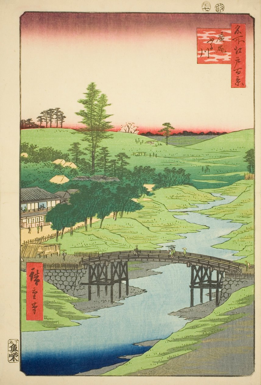 Rivière Furukawa, Hiroo (Hiroo Furukawa), n° 22 de la série "Cent vues célèbres d