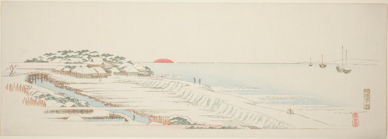 Neige du matin à Susaki, de la série "Treize vues des environs d
