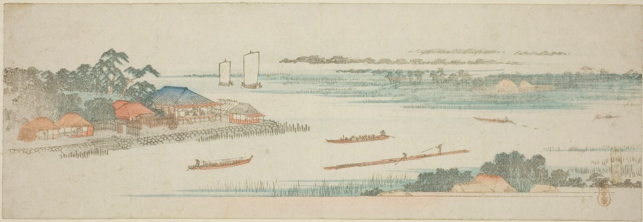 Embouchure de la rivière Naka (Nakagawa guchi no zu), d