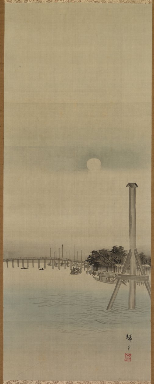 Scène nocturne sur la rivière Sumida - Utagawa Hiroshige