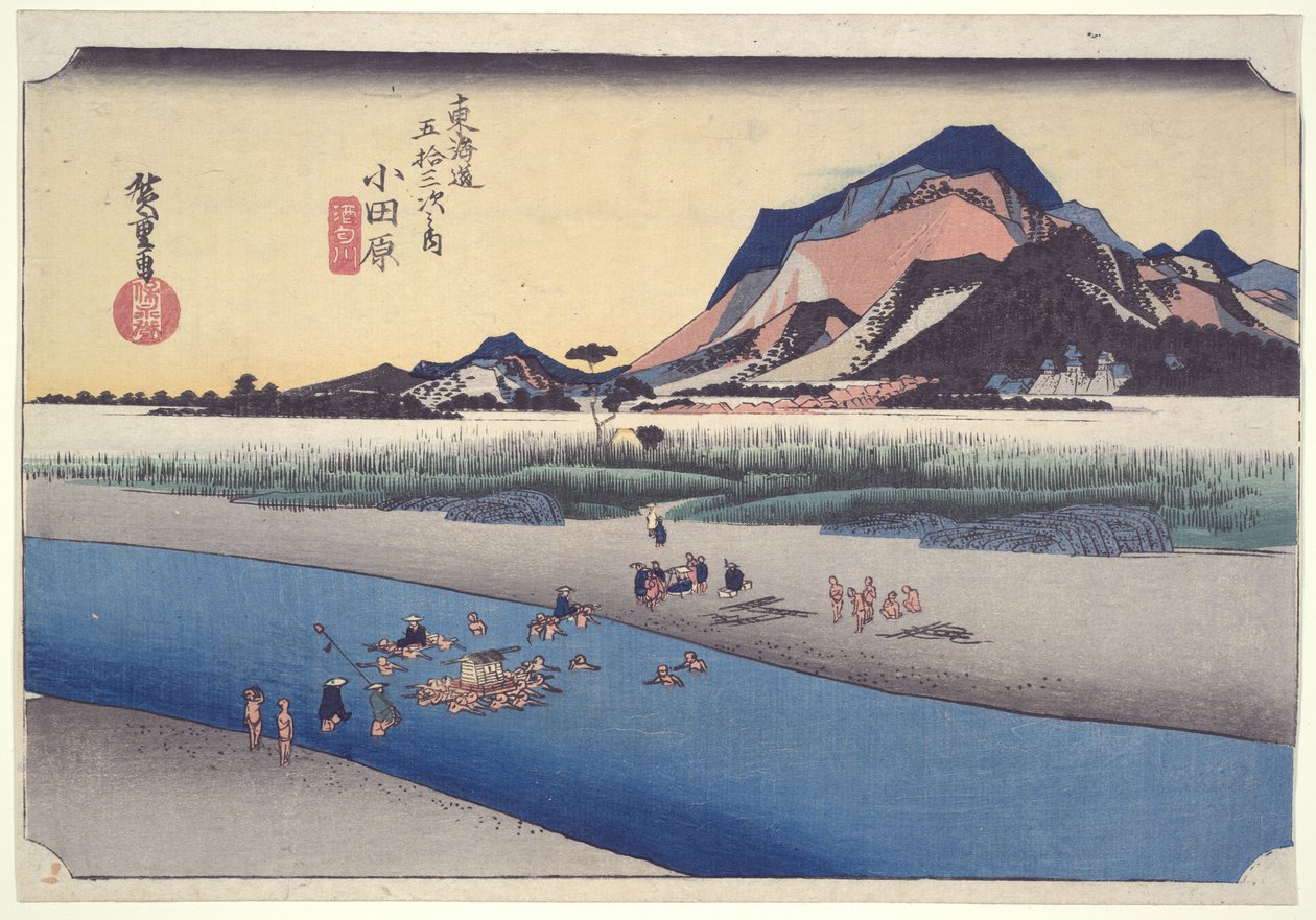 Odawara Sakawa-gawa, tiré de la série « Les cinquante-trois stations du Tōkaidō » - Utagawa Hiroshige