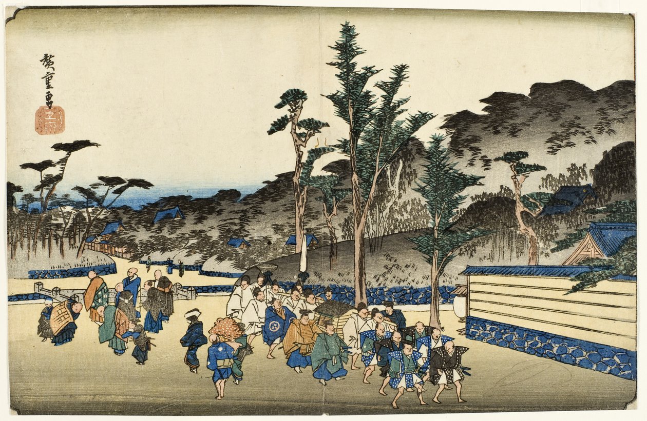 Les quartiers de Zōjōji à Shiba - Utagawa Hiroshige