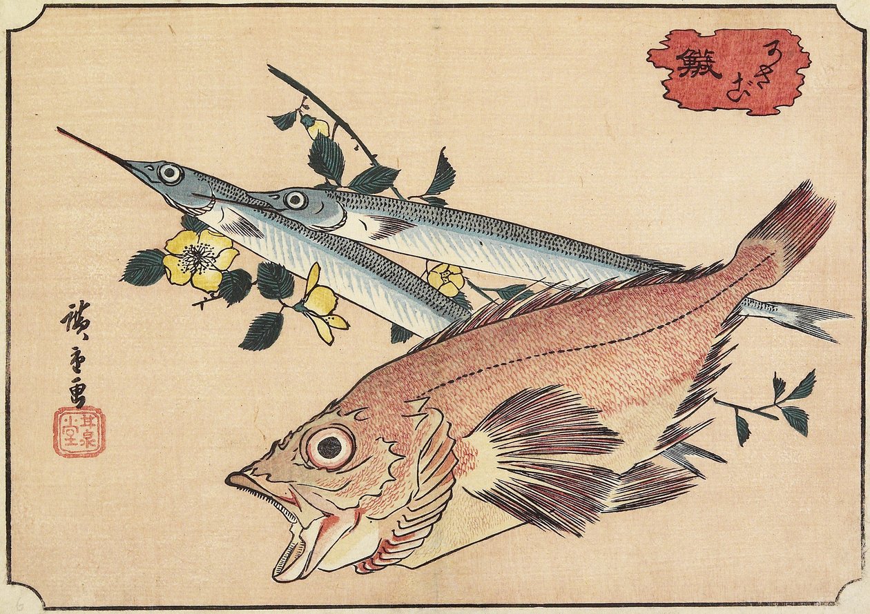 Rascasse et demi-bec, début du XIXe siècle - Utagawa Hiroshige