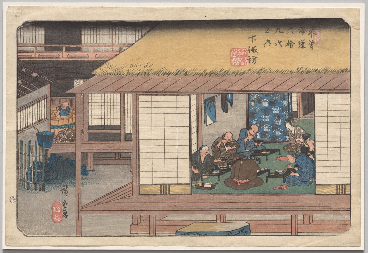 Shimosuwa, de la série Soixante-neuf stations du Kisokaidō - Utagawa Hiroshige