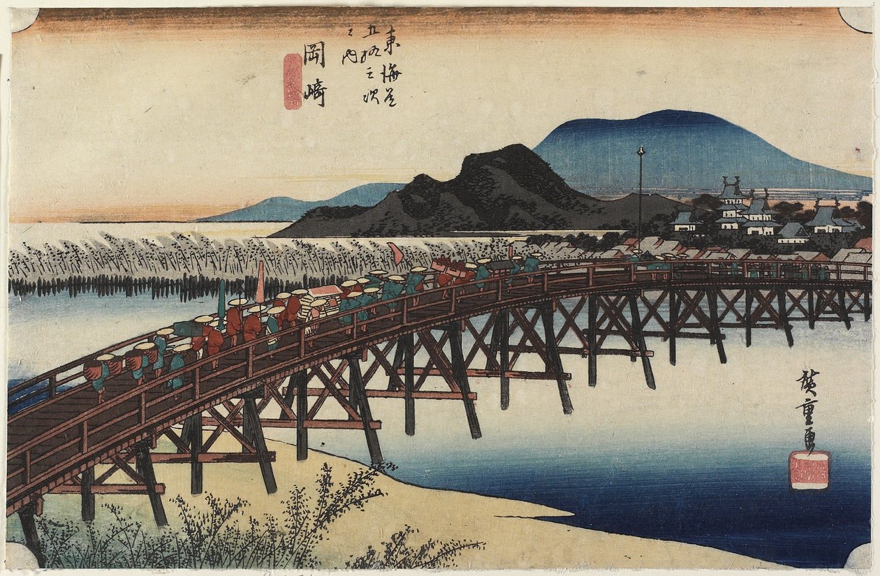 Pont Yahagi, Okazaki, c. 1833 - Utagawa Hiroshige