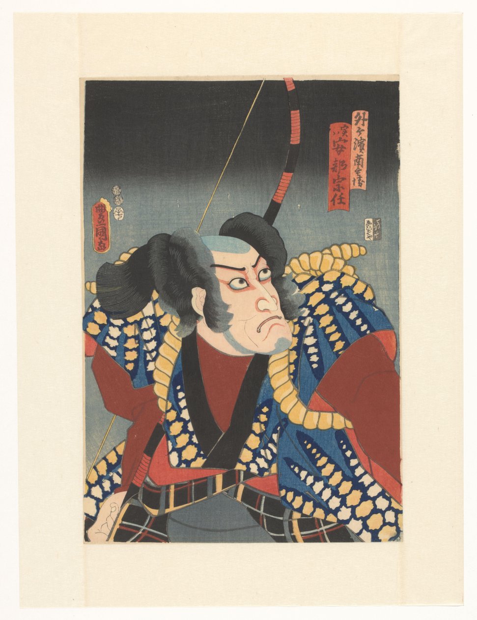Sotogahama no Nambei avec un arc sur le dos - Utagawa Kunisada (I)