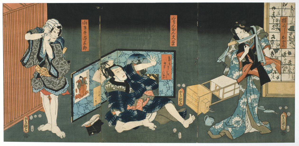 Scène de théâtre, 1844 - Utagawa Kunisada