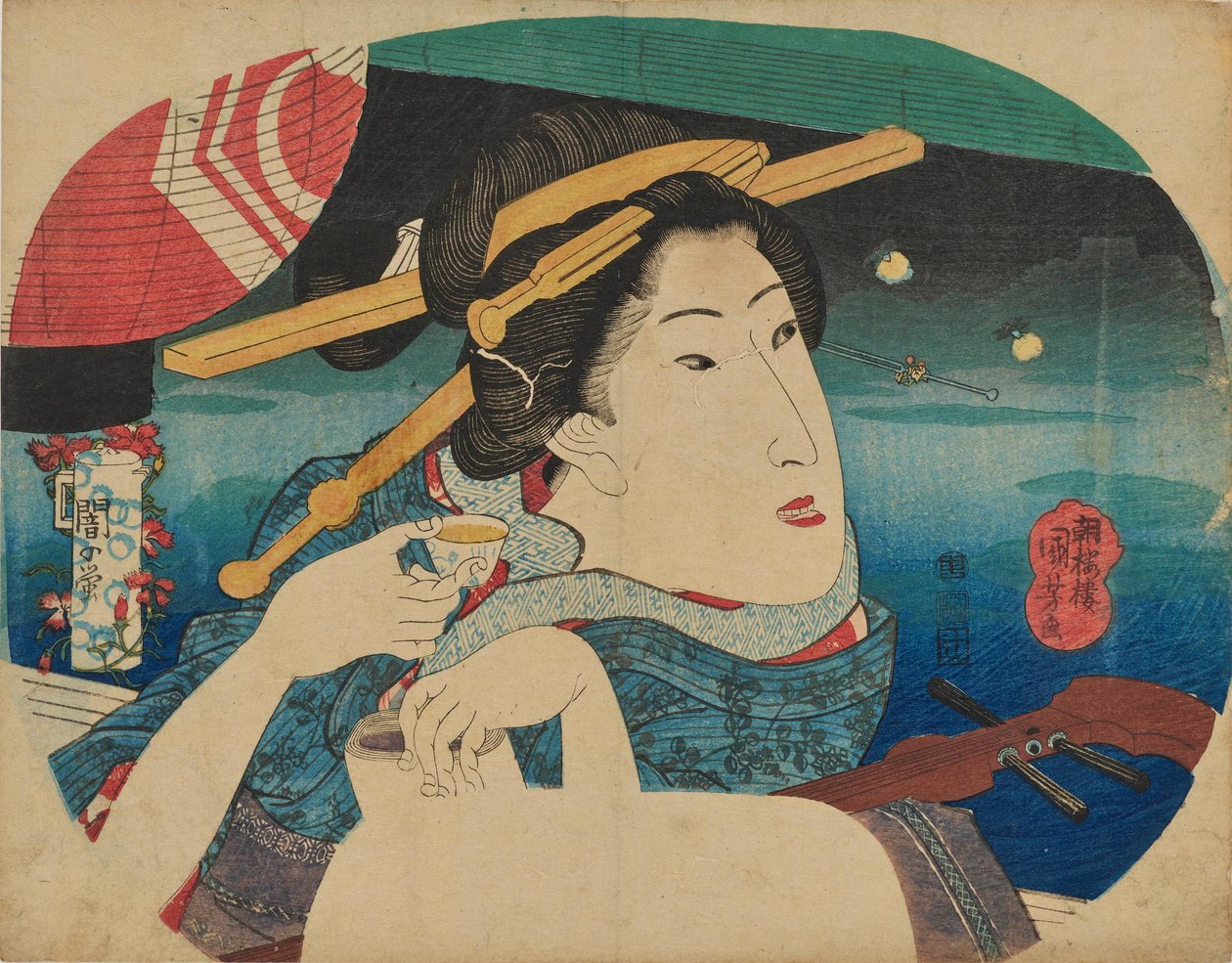 Beauté et Luciole - Utagawa Kuniyoshi