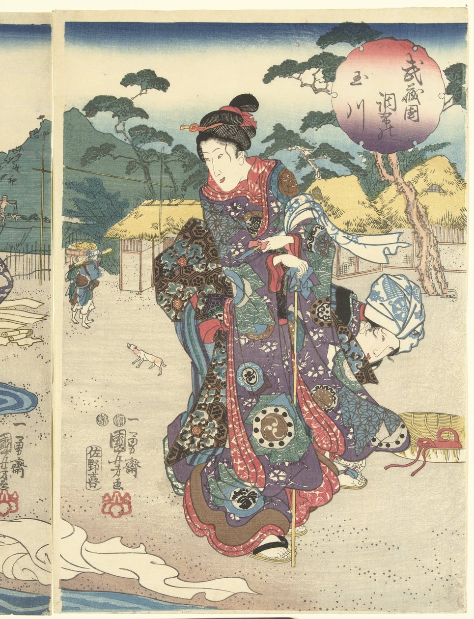 La rivière Tama de Chofu dans la province de Musashi - Utagawa Kuniyoshi