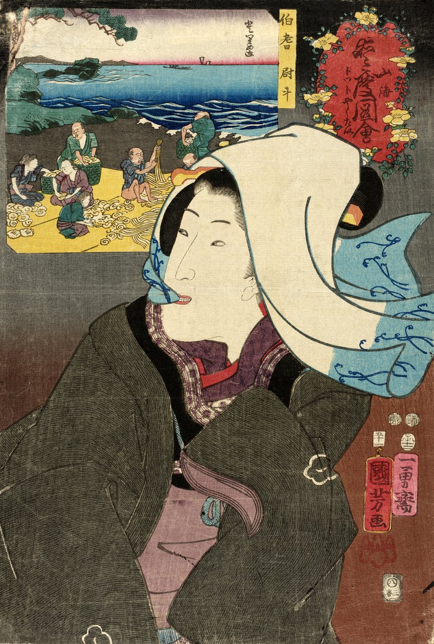 Abalone séché de Hōki - Utagawa Kuniyoshi