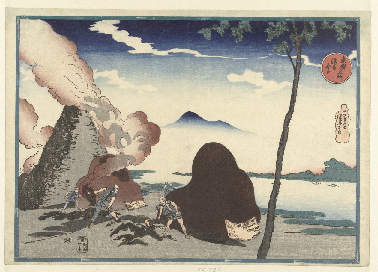 Imado à Asakusa, Beroemde plaatsen in de Oostelijke hoofdstad (série) - Utagawa Kuniyoshi