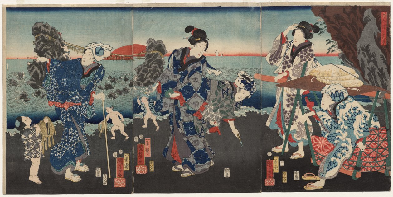 Lever de soleil à la baie de Futami - Utagawa Kuniyoshi
